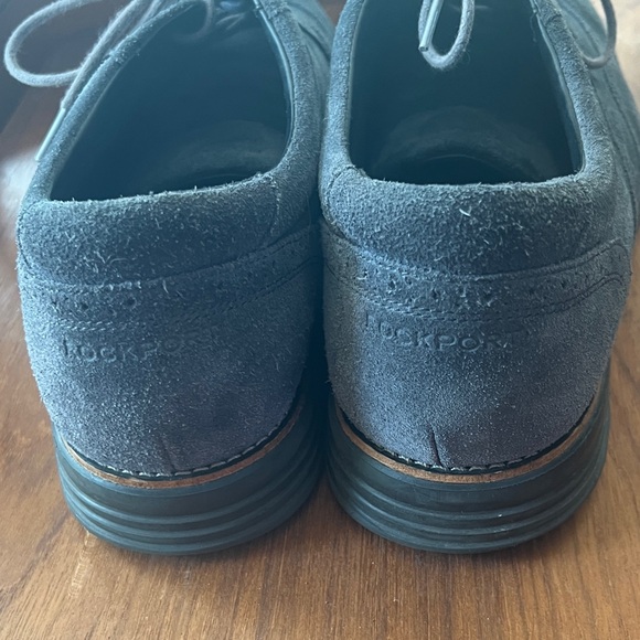 Rockport Men's Charcoal Suede Oxfords - Picture 6 of 7